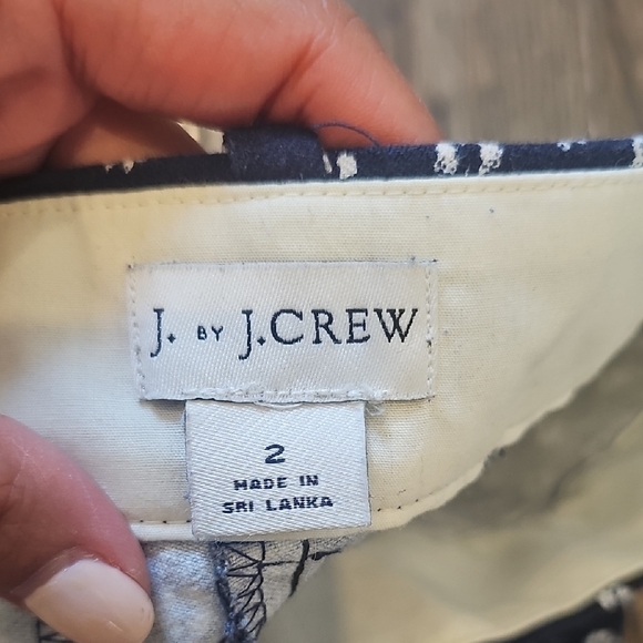 J. Crew Navy Floral Cropped Pants - Picture 2 of 3